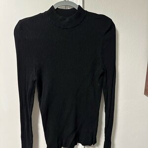 Zara Black Ribbed Bodysuit